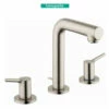Hansgrohe Talis S 1.2 GPM Widespread Bathroom Faucet With QuickClean, EcoRight And ComfortZone Technology - Includes Metal Pop-Up Drain Assembly