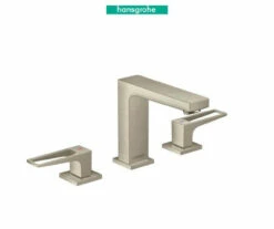 Hansgrohe Metropol 1.2 (GPM) Widespread Bathroom Faucet With Loop Handles And Pop-Up Drain - Limited Lifetime Warranty