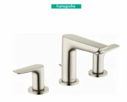 Hansgrohe Talis E 1.2 GPM Widespread Bathroom Faucet With QuickClean, ComfortZone And EcoRight Technology - Includes Metal Pop-Up Drain Assembly