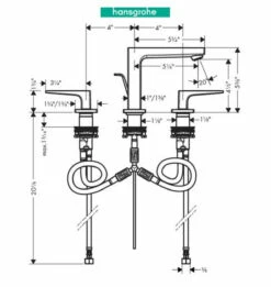Hansgrohe Metropol 1.2 (GPM) Widespread Bathroom Faucet With Pop-Up Drain - Limited Lifetime Warranty -AMERICANBATH Sales HG 32.1 33465.1654268302