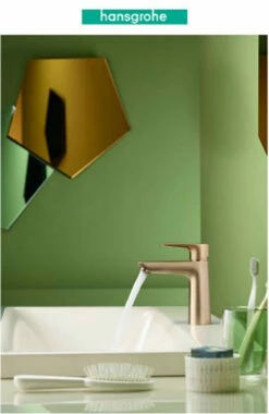 Hansgrohe Talis E 1.2 GPM Single Hole Bathroom Faucet With QuickClean, ComfortZone And EcoRight Technology - Includes Metal Pop-Up Drain Assembly -AMERICANBATH Sales HG 4.2 34776.1654112025