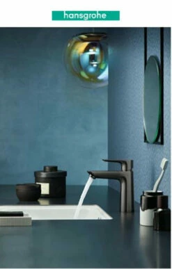 Hansgrohe Talis E 1.2 GPM Single Hole Bathroom Faucet With QuickClean, ComfortZone And EcoRight Technology - Includes Metal Pop-Up Drain Assembly -AMERICANBATH Sales HG 4.4 56416.1654112025