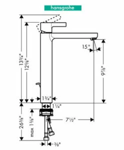 Hansgrohe Metris S 1.2 GPM Single Hole Bathroom Faucet With EcoRight, Quick Clean, And ComfortZone Technologies - Drain Assembly Included (2) -AMERICANBATH Sales HG 40.1 70118.1654275576