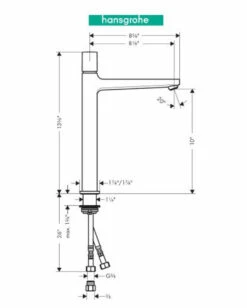 Hansgrohe Metropol 1.2 (GPM) Single Hole Bathroom Faucet With Push Button Handle Less Drain Assembly - Limited Lifetime Warranty -AMERICANBATH Sales HG 41.1 00648.1654275890
