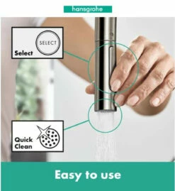 Hansgrohe Talis N 1.75 GPM Pull Down Kitchen Faucet HighArc A-Style Spout With Magnetic Docking & Toggle Spray Diverter - Limited Lifetime Warranty -AMERICANBATH Sales HG 5.2 43001.1654112580