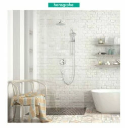 Hansgrohe Raindance S Thermostatic Shower System With Shower Head, Hand Shower, Shower Arm, Hose, And Valve Trim 11 Hansgrohe Raindance S Thermostatic Shower System With Shower Head, Hand Shower, Shower Arm, Hose, And Valve Trim -AMERICANBATH Sales Hansgrohe 11.1 57989.1651768612