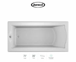 Jacuzzi 72" X 36" Fuzion Drop In Soaking Bathtub With Universal Drain - Integrated Drain Assembly Included