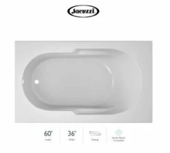 Jacuzzi Signature 60" Drop In Soaking Bathtub With Universal Drain