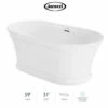 Jacuzzi Serafina 59" Free Standing Acrylic Tub With Center Drain, Drain Assembly, And Overflow 2 Jacuzzi Serafina 59" Free Standing Acrylic Tub With Center Drain, Drain Assembly, And Overflow -AMERICANBATH Sales Jacuzzi 2 74850.1652108377