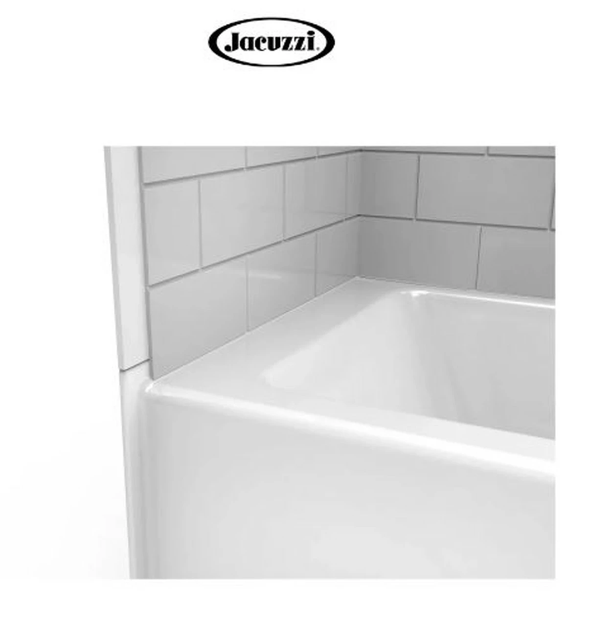 Jacuzzi Linea 60" X 30" Acrylic Soaking Bathtub For Three Wall Alcove Installation With Left Drain 4 Jacuzzi Linea 60" X 30" Acrylic Soaking Bathtub For Three Wall Alcove Installation With Left Drain - Image 2