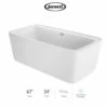 Jacuzzi Adatto 67" Free Standing Acrylic Soaking Tub With Center Drain, Pop-Up Drain Assembly And Overflow 1 Jacuzzi Adatto 67" Free Standing Acrylic Soaking Tub With Center Drain, Pop-Up Drain Assembly And Overflow -AMERICANBATH Sales Jacuzzi 5 15446.1652114514
