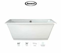 Jacuzzi Fiore 65.5" Soaking Freestanding Bathtub With Center Drain
