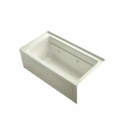 Kohler Archer Collection 60" Three Wall Alcove Jetted Whirlpool Bath Tub With Right Side Drain