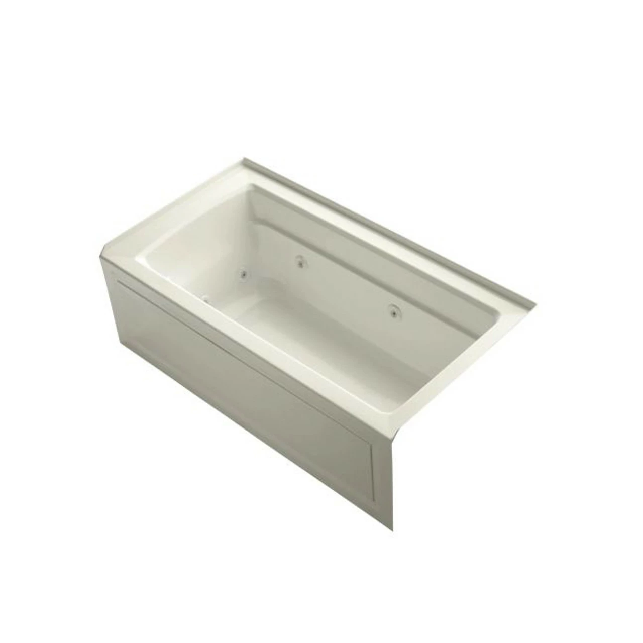 Kohler Archer Collection 60" Three Wall Alcove Jetted Whirlpool Bath Tub With Right Side Drain 3 Kohler Archer Collection 60" Three Wall Alcove Jetted Whirlpool Bath Tub With Right Side Drain