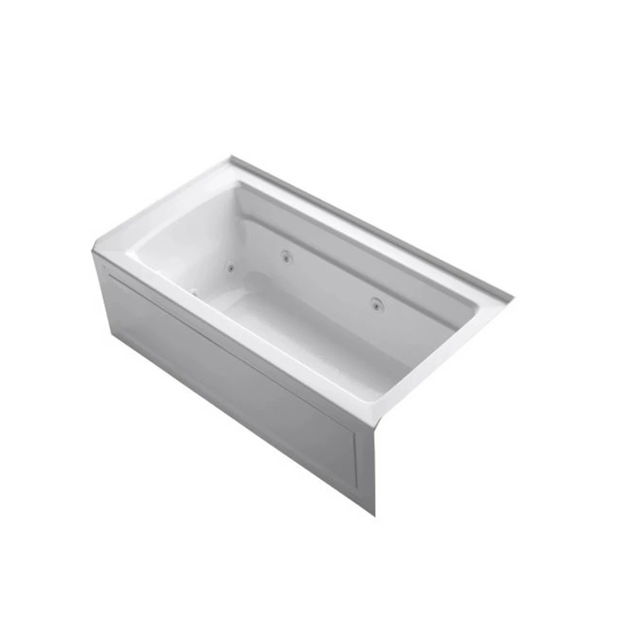 Kohler Archer Collection 60" Three Wall Alcove Jetted Whirlpool Bath Tub With Right Side Drain 8 Kohler Archer Collection 60" Three Wall Alcove Jetted Whirlpool Bath Tub With Right Side Drain - Image 6