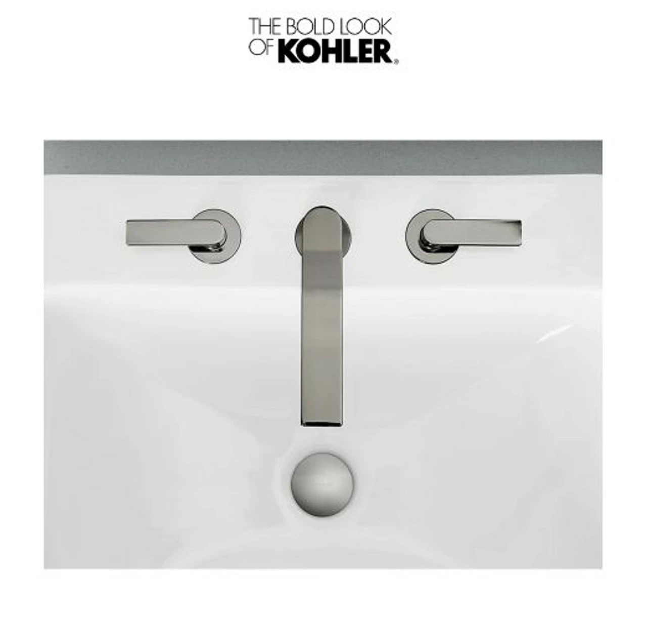 Kohler Composed Widespread Bathroom Faucet With Lever Handles - Pop Up Included 4 Kohler Composed Widespread Bathroom Faucet With Lever Handles - Pop Up Included - Image 2