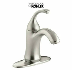 Kohler Forte Single Hole Bathroom Faucet With Metal Pop-Up Drain Assembly