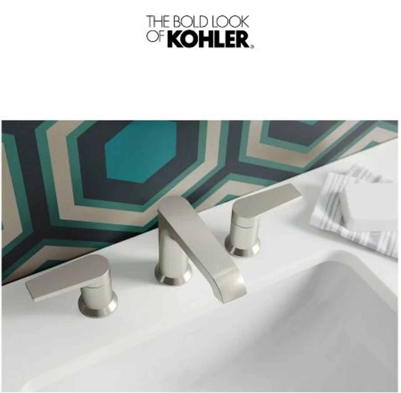 Kohler Hint 1.2 GPM Widespread Bathroom Faucet With Pop-Up Drain 4 Kohler Hint 1.2 GPM Widespread Bathroom Faucet With Pop-Up Drain - Image 2