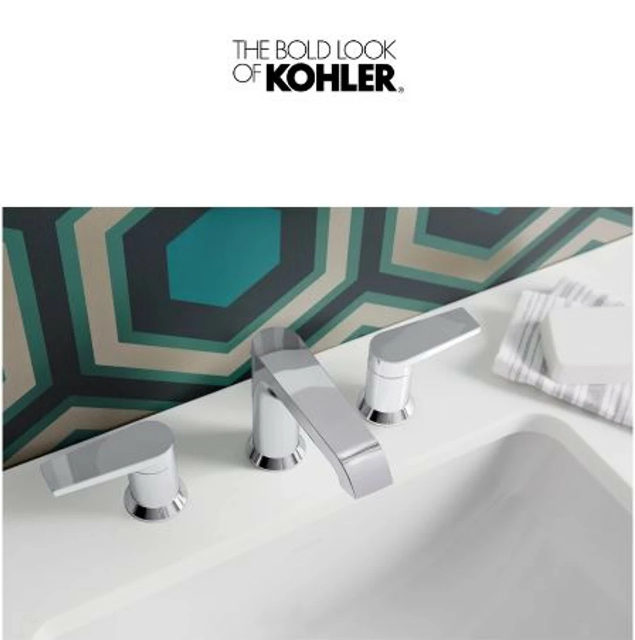 Kohler Hint 1.2 GPM Widespread Bathroom Faucet With Pop-Up Drain 5 Kohler Hint 1.2 GPM Widespread Bathroom Faucet With Pop-Up Drain - Image 3
