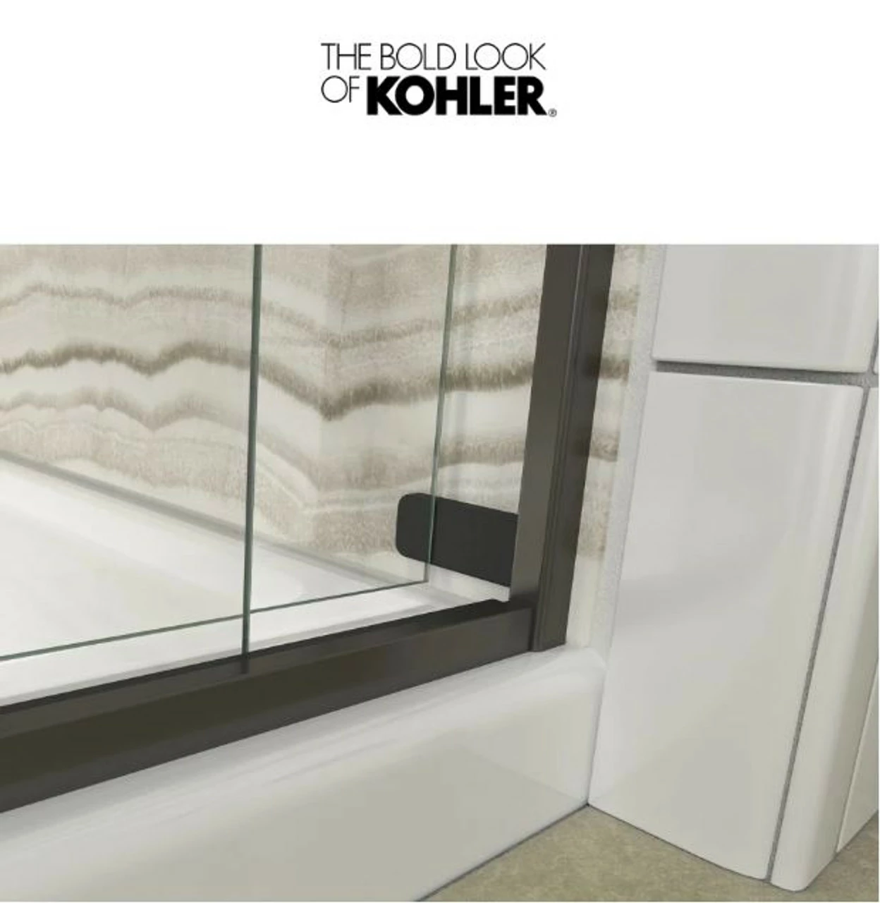 Kohler Levity 74" High X 47-5/8" Wide Bypass Frameless Shower Door With Clear Glass 5 Kohler Levity 74" High X 47-5/8" Wide Bypass Frameless Shower Door With Clear Glass - Image 3