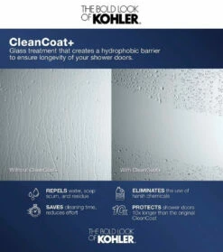 Kohler Levity 74" High X 47-5/8" Wide Bypass Semi Frameless Shower Door With Clear Glass -AMERICANBATH Sales Kohler 1.9 24713.1653166134