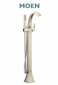 Moen Voss Floor Mounted Tub Filler With Riser And Built-In Diverter - Includes Hand Shower
