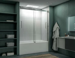 Fleurco | Mercury Bypass Tub Enclosure Brushed Nickel