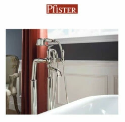 Pfister Freestanding Floor Mounted Tub Filler With Metal Lever Handles - Includes Personal Hand Shower 11 Pfister Freestanding Floor Mounted Tub Filler With Metal Lever Handles - Includes Personal Hand Shower -AMERICANBATH Sales Pfister .3 50035.1652972082