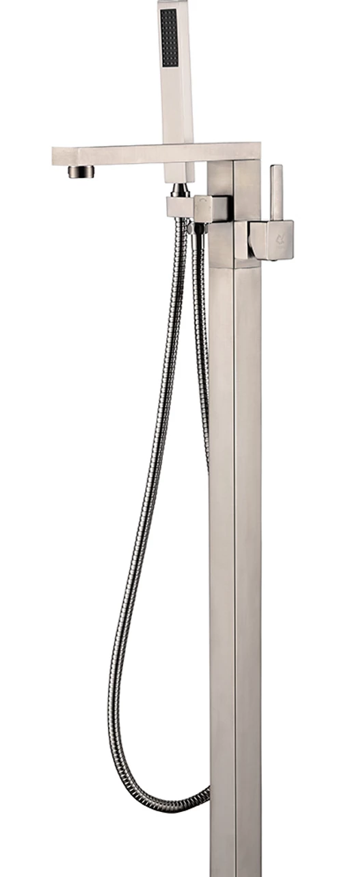Royal Lux Square Freestanding Tub Faucet Nickel 3 Royal Lux Square Freestanding Tub Faucet Nickel