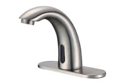 Juno Single Hole Sensor Touch Less Bathroom Faucet Brushed Nickel
