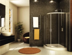 Fleurco FAX4-72 Capri 32" - 36" Framed Arc Four Curved Glass Sliding Shower Door