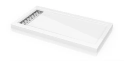 Fleurco ABE Quad Reversible Acrylic Shower Base With Side Drain Position & Linear Drain Cover