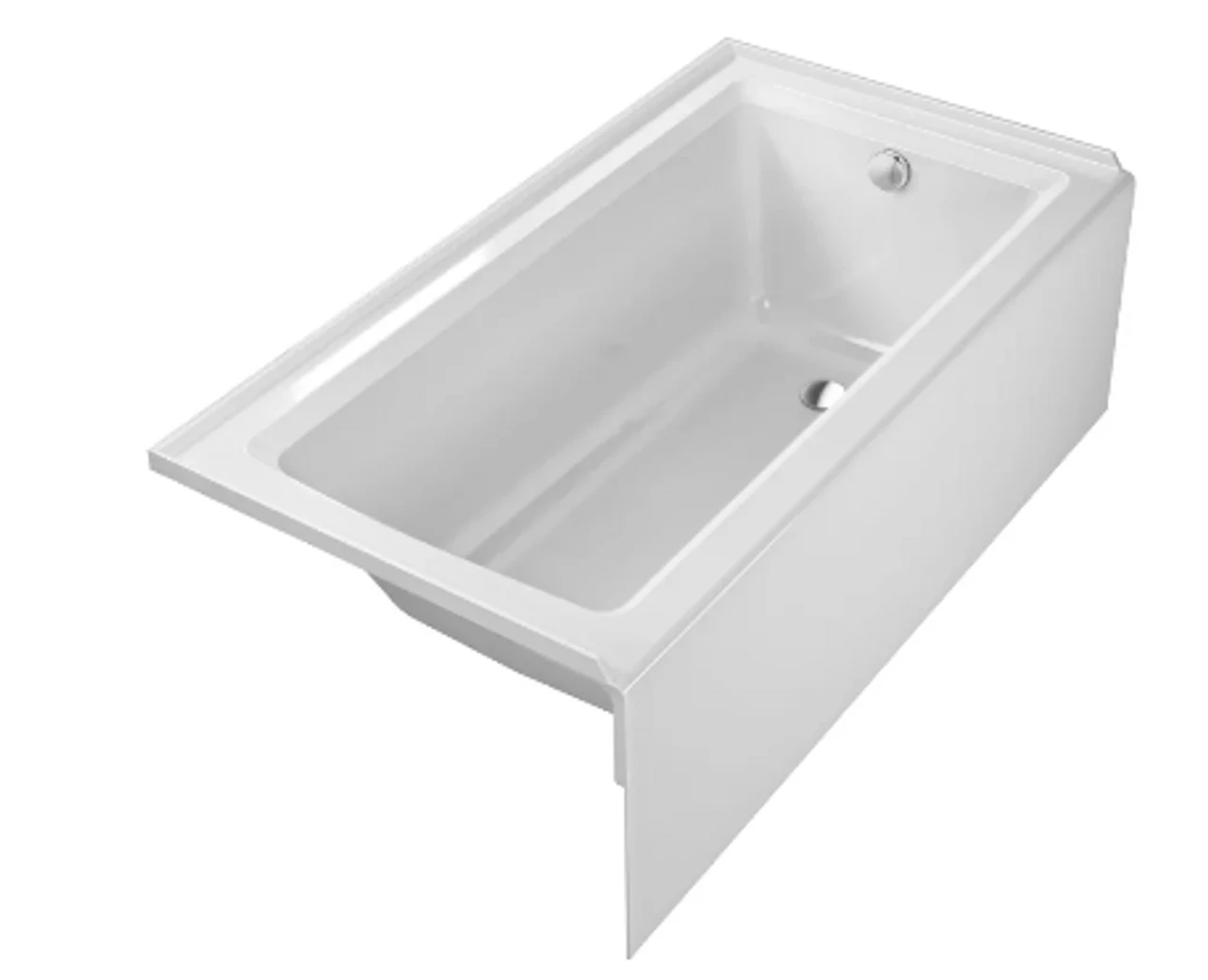 Duravit Architec 60" Alcove Acrylic Soaking Tub Left Right Drain And Overflow 3 Duravit Architec 60" Alcove Acrylic Soaking Tub Left Right Drain And Overflow