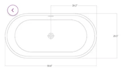 Royal 59" Acrylic Double Ended Flatbottom Freestanding Bathtub In Matte Black