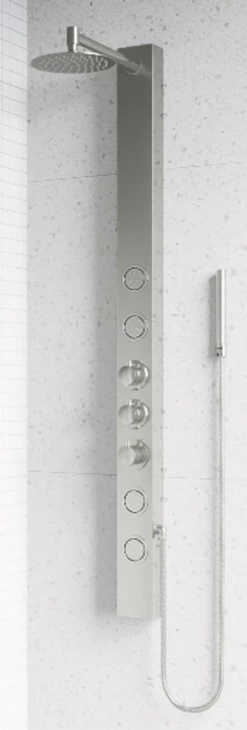 VIGO Sutton Thermostatic Shower System With Shower Head, Hand Shower, Bodysprays, And Hose