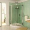 Fleurco | Sorrento 36 Sliding Curved Glass Door And Panel Chrome -AMERICANBATH Sales Sorrento FSR36 0 05154 99605.1552189018