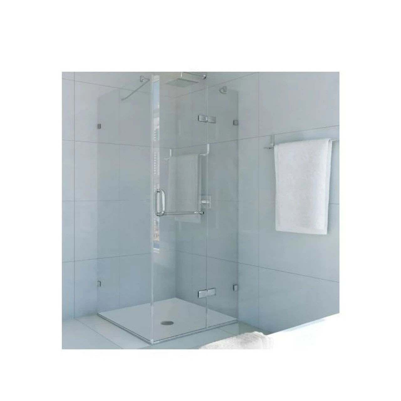 Vigo Monteray 73-3/8" High X 36" Wide X 34-1/8" Deep Hinged Frameless Shower Enclosure With 3/8" Glass 4 Vigo Monteray 73-3/8" High X 36" Wide X 34-1/8" Deep Hinged Frameless Shower Enclosure With 3/8" Glass - Image 2