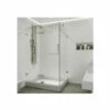 Vigo Monteray 79-1/4" High X 40" Wide X 32-3/8" Deep Hinged Frameless Shower Enclosure With 3/8" Glass - Shower Pan With Left Hand Drain