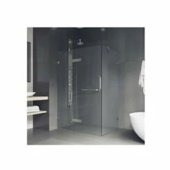 Vigo Monteray 73-3/8" High X 46" Wide X 30-1/4" Deep Hinged Frameless Shower Enclosure
