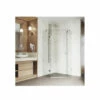 Vigo Verona 73-3/8" High X 40" Wide X 38-1/8" Deep Hinged Frameless Shower Enclosure With 3/8" Glass