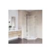 Vigo Verona 76-3/4" High X 42" Wide X 42-1/8" Deep Hinged Frameless Shower Enclosure With 3/8" Glass - Low Profile Shower Pan Included