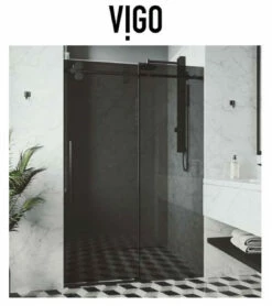 Vigo Elan 74" High X 60" Wide Sliding Frameless Shower Door