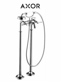 Axor Montreux Floor Mounted Tub Filler With Built-In Diverter And Lever Handles - Includes Hand Shower