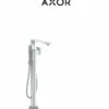 Axor Edge Floor Mounted Free Standing Tub Filler With Built-In Diverter And Hand Shower - Less Rough-In