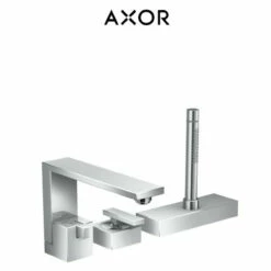 Axor Edge Deck Mounted Roman Tub Filler With Built-In Diverter And Hand Shower - Less Rough-In