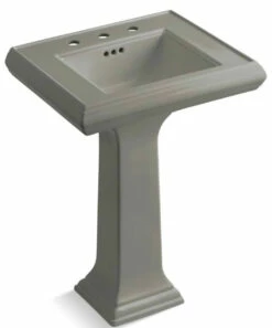 Kohler Memoirs Classic 24" Fireclay Pedestal Bathroom Sink With 8" Widespread Faucet Holes -AMERICANBATH Sales b3.4 58159.1591645326