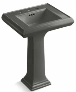 Kohler Memoirs Classic 24" Fireclay Pedestal Bathroom Sink With 8" Widespread Faucet Holes -AMERICANBATH Sales b3.7 51707.1591645326