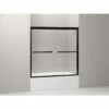 Kohler | Gradient™ Sliding Bath Door, 58-1/16" H X 59-5/8" W, With 1/4" Thick Crystal Clear Glass