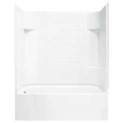 Sterling Accord 60" X 31-1/4" X 73-1/4" Vikrell Shower With Drain Left And Tile Design