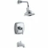 Kohler | Margaux® Rite-Temp® Bath And Shower Valve Trim With Lever Handle, NPT Spout And 2.5 Gpm Showerhead